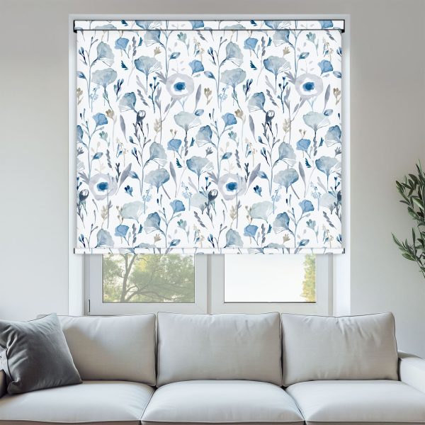 Louvolite Ginkgo Inky Blue Roller