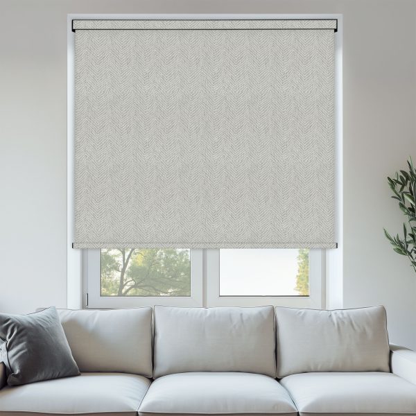 Louvolite Herringbone Stone roller blind