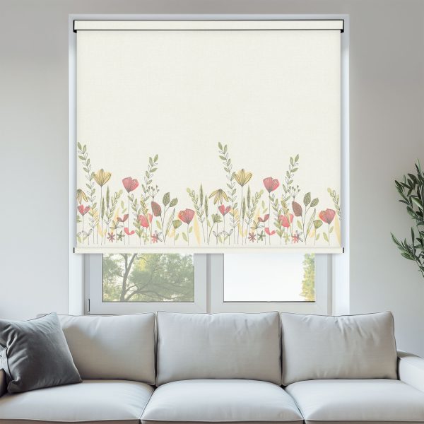 Louvolite Wild Garden Poppy Roller