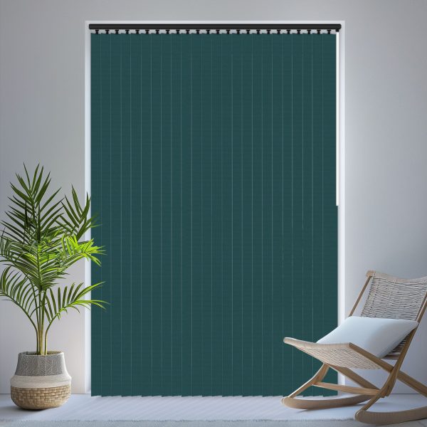 Louvolite Carnival Blackout Teal Vertical