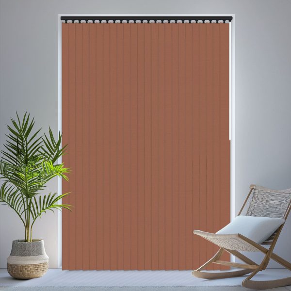 Louvolite Carnival Blackout Terracotta Vertical