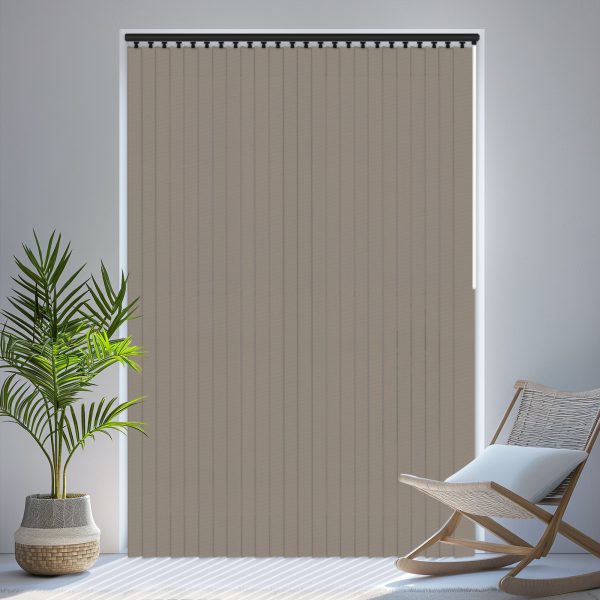 Louvolite Carnival Blackout Taupe Vertical