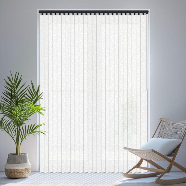 Louvolite Chatsworth White Vertical