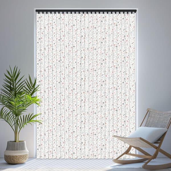Louvolite Cotton Flower Blush Vertical
