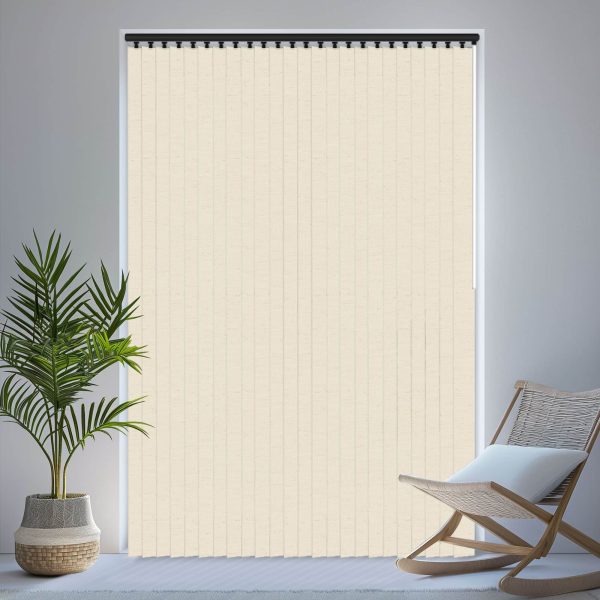 Louvolite Shot Silk Ivory Vertical