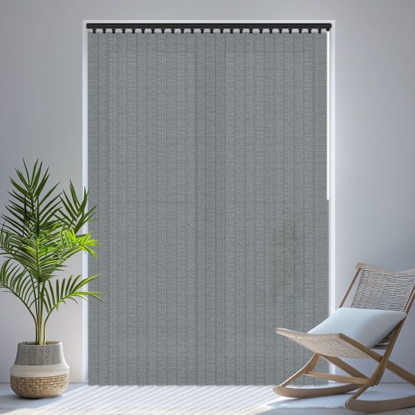 Louvolite Sirocco Charcoal Vertical