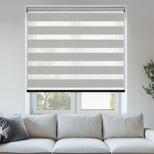 Louvolite Tessuto Pale Ash Vision